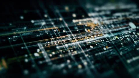 Data Matrix Nexus Advanced Simulation UI Background Illustrazione stock