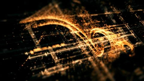 Data Matrix Nexus Advanced Simulation UI Background Illustrazione stock