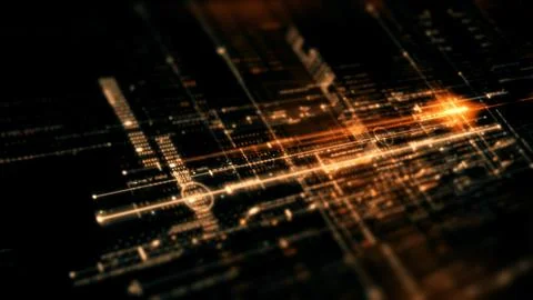 Data Matrix Nexus Advanced Simulation UI Background Stock Illustration