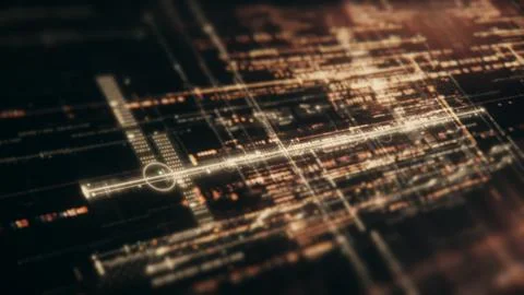 Data Matrix Nexus Advanced Simulation UI Background Illustrazione stock