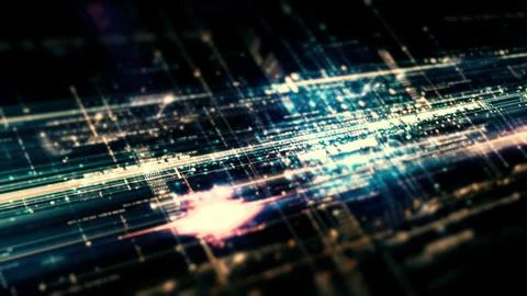 Data Matrix Nexus Advanced Simulation UI Background Illustrazione stock