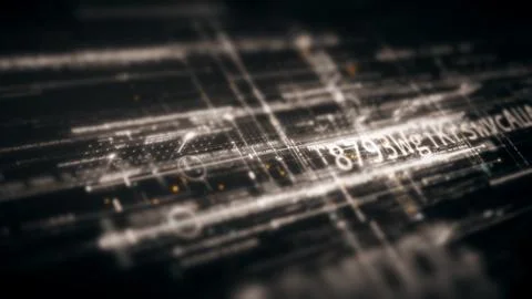 Data Matrix Nexus Advanced Simulation UI Background Stock Illustration