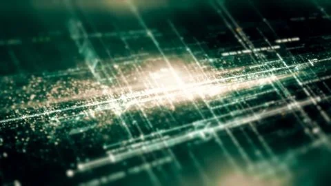 Data Matrix Nexus Advanced Simulation UI Background Illustrazione stock