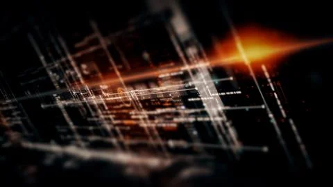 Data Matrix Nexus Advanced Simulation UI Background Illustrazione stock