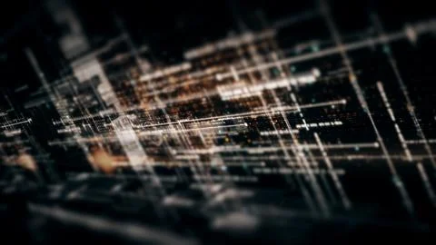 Data Matrix Nexus Advanced Simulation UI Background Illustrazione stock