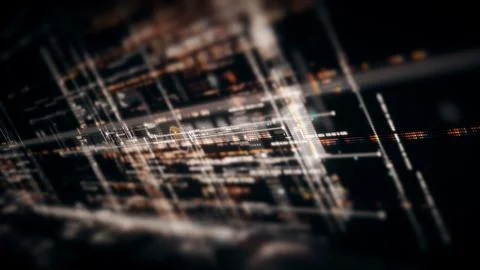 Data Matrix Nexus Advanced Simulation UI Background Stock Illustration