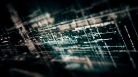 Data Matrix Nexus Advanced Simulation UI Background Stock Illustration