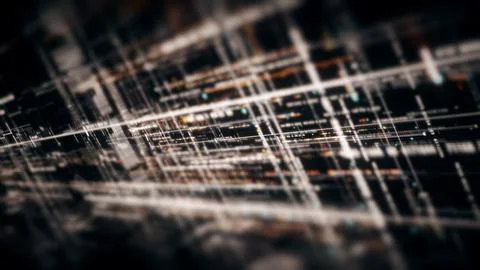 Data Matrix Nexus Advanced Simulation UI Background Stock Illustration