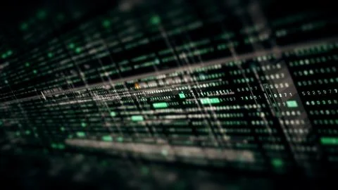 Data Matrix Nexus Advanced Simulation UI Background Stock Illustration