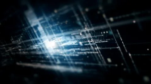 Data Matrix Nexus Advanced Simulation UI Background Illustrazione stock