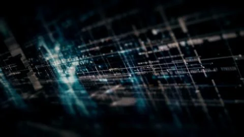 Data Matrix Nexus Advanced Simulation UI Background Stock Illustration