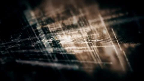 Data Matrix Nexus Advanced Simulation UI Background Illustrazione stock