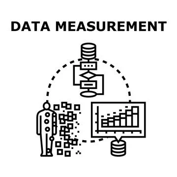 Data measurement evaluating human health science parameters Stock Illustration