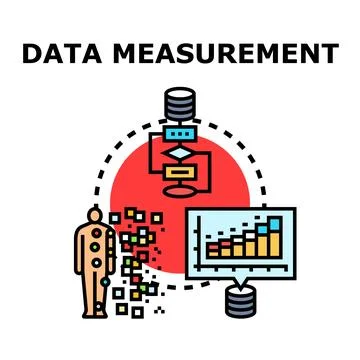 Data measurement evaluating human health science parameters Stock Illustration