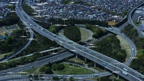 Data measurement system concept. Environment monitoring. Vidéo 116231327