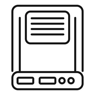 Data memory board icon outline vector. Storage solid usb 库存插图