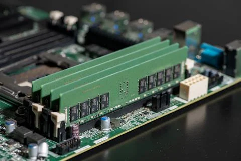 Data memory for servers and workstations. PC RAM modules for modern upgrade.  Stock Photos