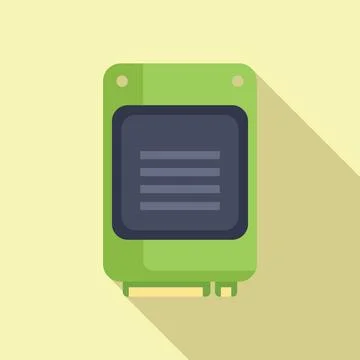 Data memory solid icon flat vector. MB archive Stock Illustration