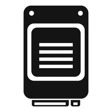 Data memory solid icon simple vector. MB archive 库存插图