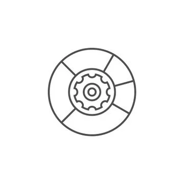 Data Menagement Related Vector Thin Line Icon. Stock Illustration