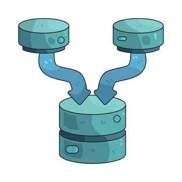 Data Merge illustration 스톡 일러스트