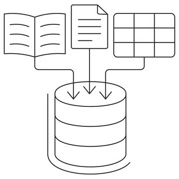 Data Merging icon Stock Illustration