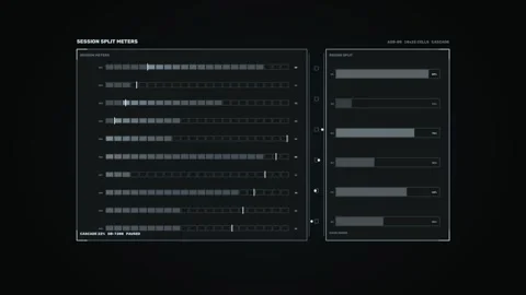 Data Metrics Dashboard HUD Seamless Loop Stock Footage 342122224