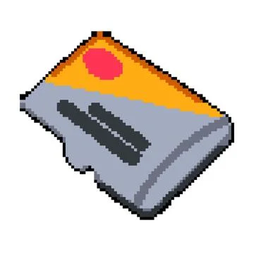 Data microsd card pixel art vector illustration Stock Illustration