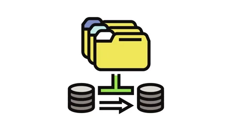 Data migration analyst color icon animation Stock Footage 326106078