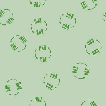 Data migration analyst glyph vector seamless pattern Stock Illustration