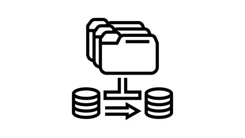 Data migration analyst line icon animation Stock Footage 326132074