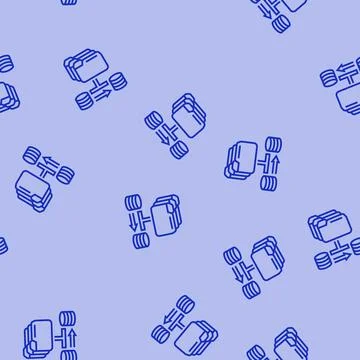 Data migration analyst line seamless pattern Stock Illustration