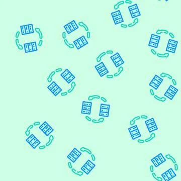 Data migration analyst vector seamless pattern Stock Illustration