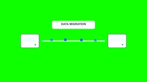 Data migration graphic animation on green screen Stock Footage 347391071