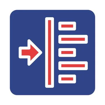 Data Migration Icon Representing Import Process with Arrow and Information .. Stock Illustration