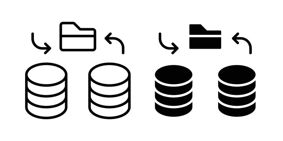 Data Migration icon vector design. EPS10 Stock Illustration