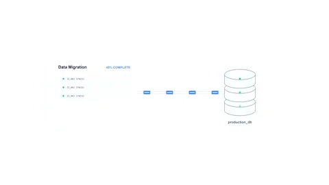 Data migration progress animation graphic Stock Footage 346713039