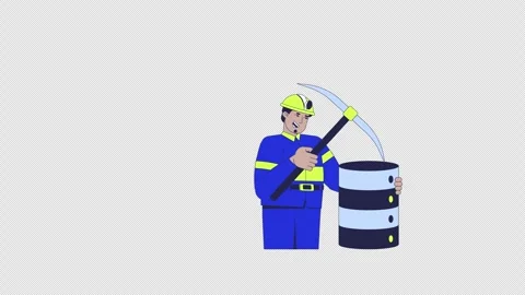 Data mining 2D animation Stock Footage 323938704