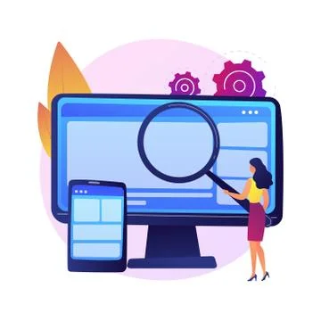 Data mining abstract concept vector illustration. Illustrazione stock