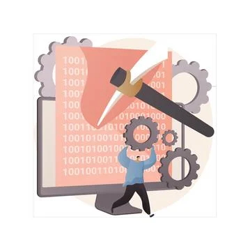 Data mining abstract concept vector illustration. Stockillustratie