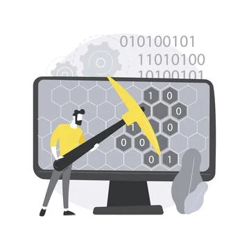 Data mining abstract concept vector illustration. 库存插图
