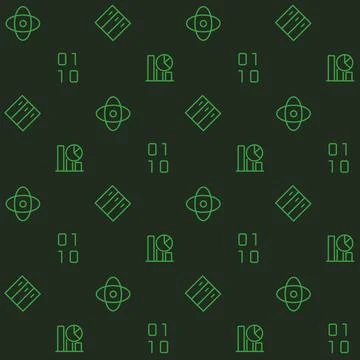 Data mining abstract seamless pattern Stock Illustration