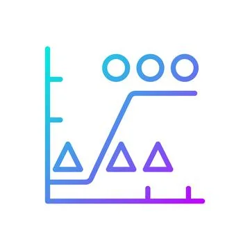 Data mining analytics gradient linear vector icon Stock Illustration