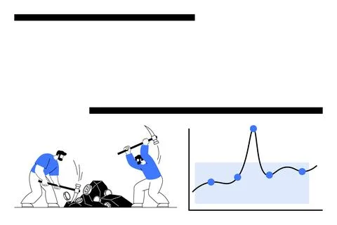Data Mining and Analysis Harnessing Teamwork for Insightful Graph Interpret.. Illustrazione stock