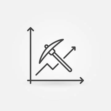 Data Mining and Analysis vector thin line concept icon 스톡 일러스트