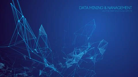 Data mining and management. Big data abstract vector illustration. Technology 스톡 일러스트