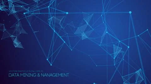 Data mining and management. Big data abstract vector illustration. Technology Stock Illustration