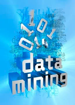 Data mining, artwork Stock Illustration