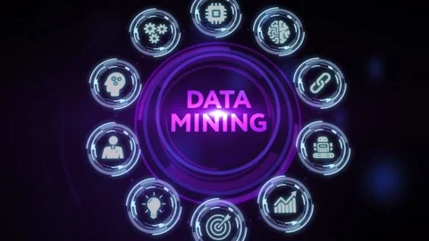 Data mining concept. Business, modern technology, internet and networking con Vídeo Stock 198708933