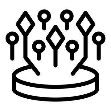 Data mining concept with data connecting to a platform Illustrazione stock